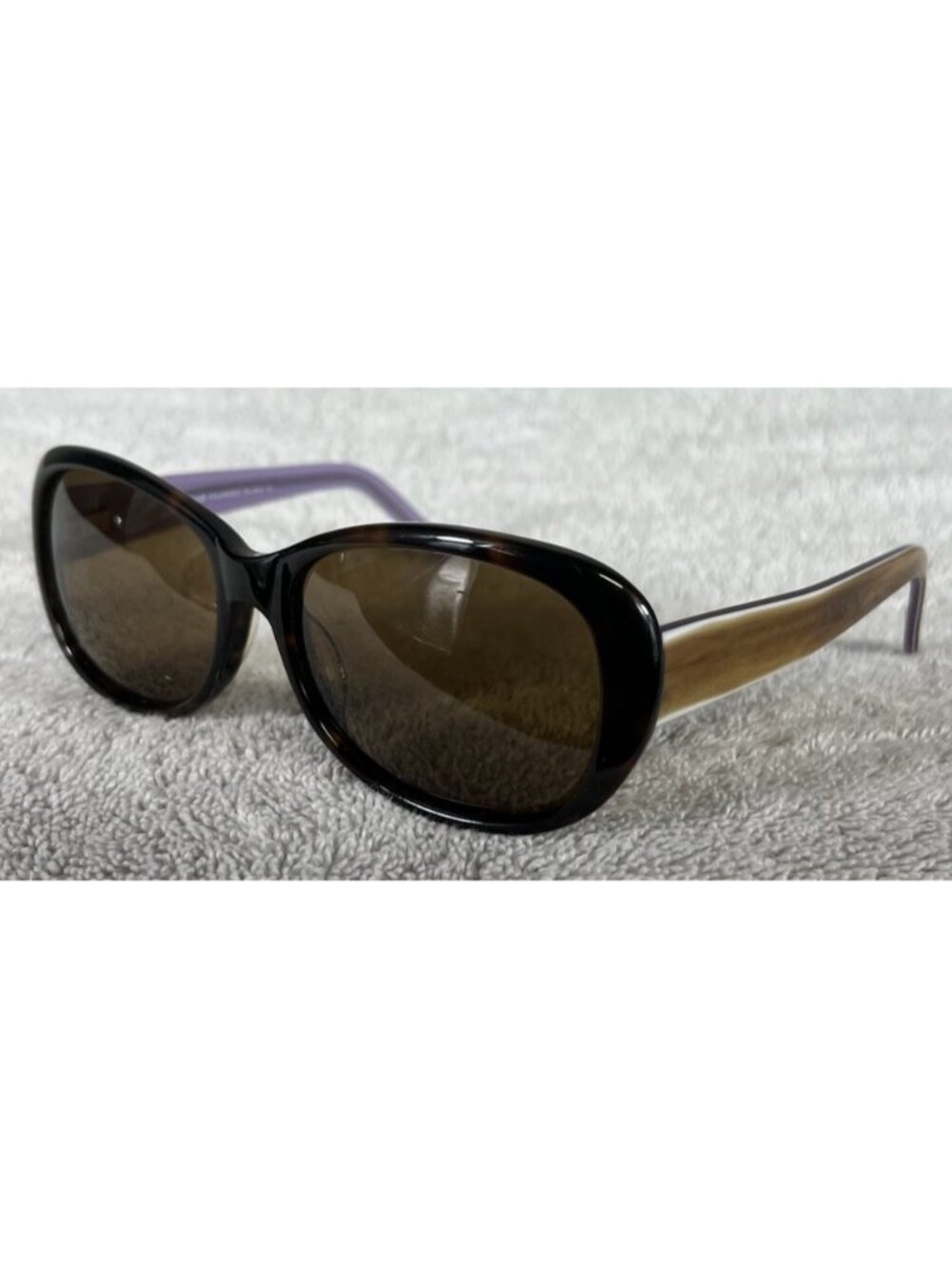 Ono OS011 Tortoise Purple Women’s Oval Round Polarized Sunglasses 57-17-135